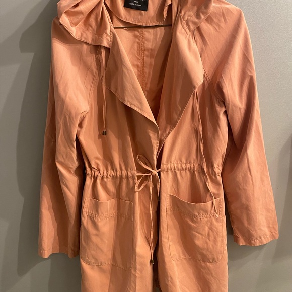 Love Tree Women's Dusty Pink Trench Coat - Picture 2 of 5